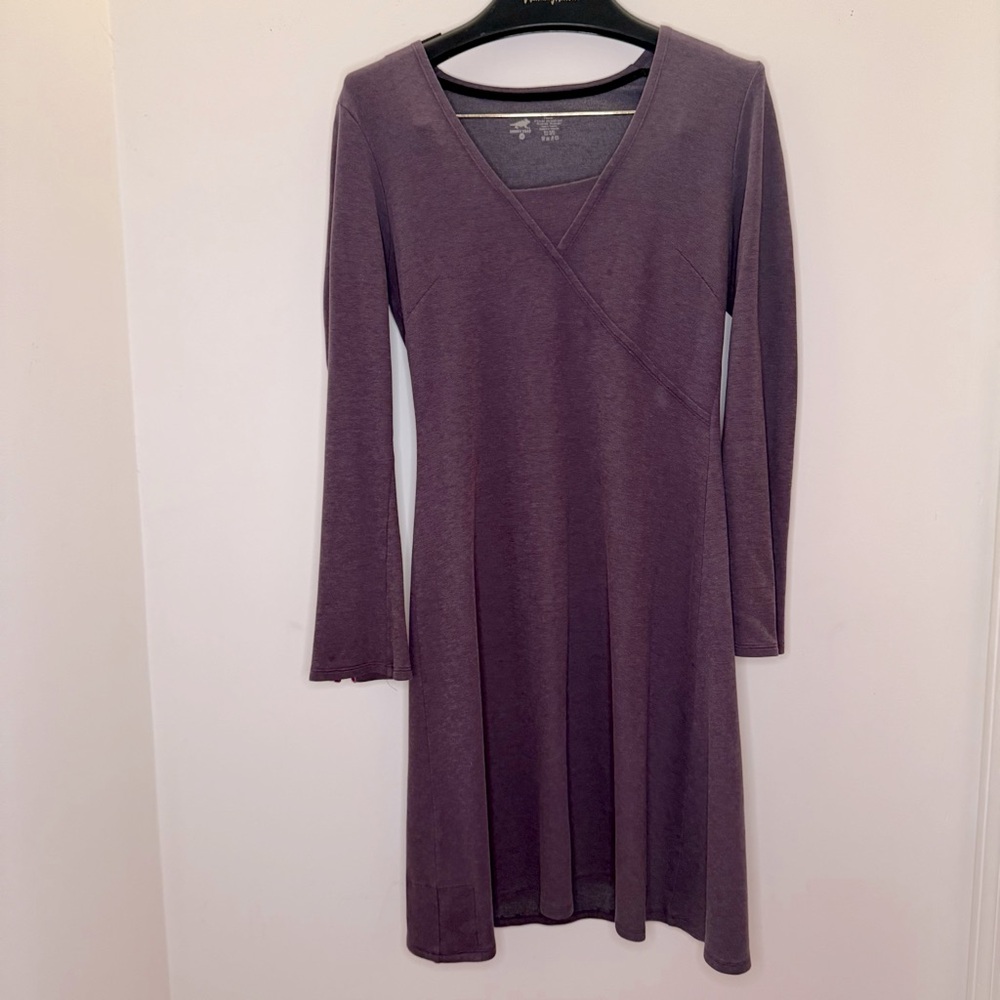 Horny Toad Purple Bell Sleeve Midi Dress